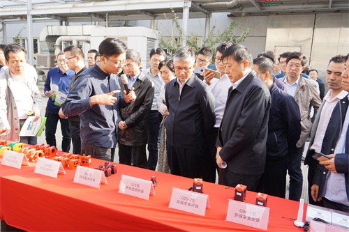 江苏省生态环境厅领导现场调研M88体育承建环保用电监控系统